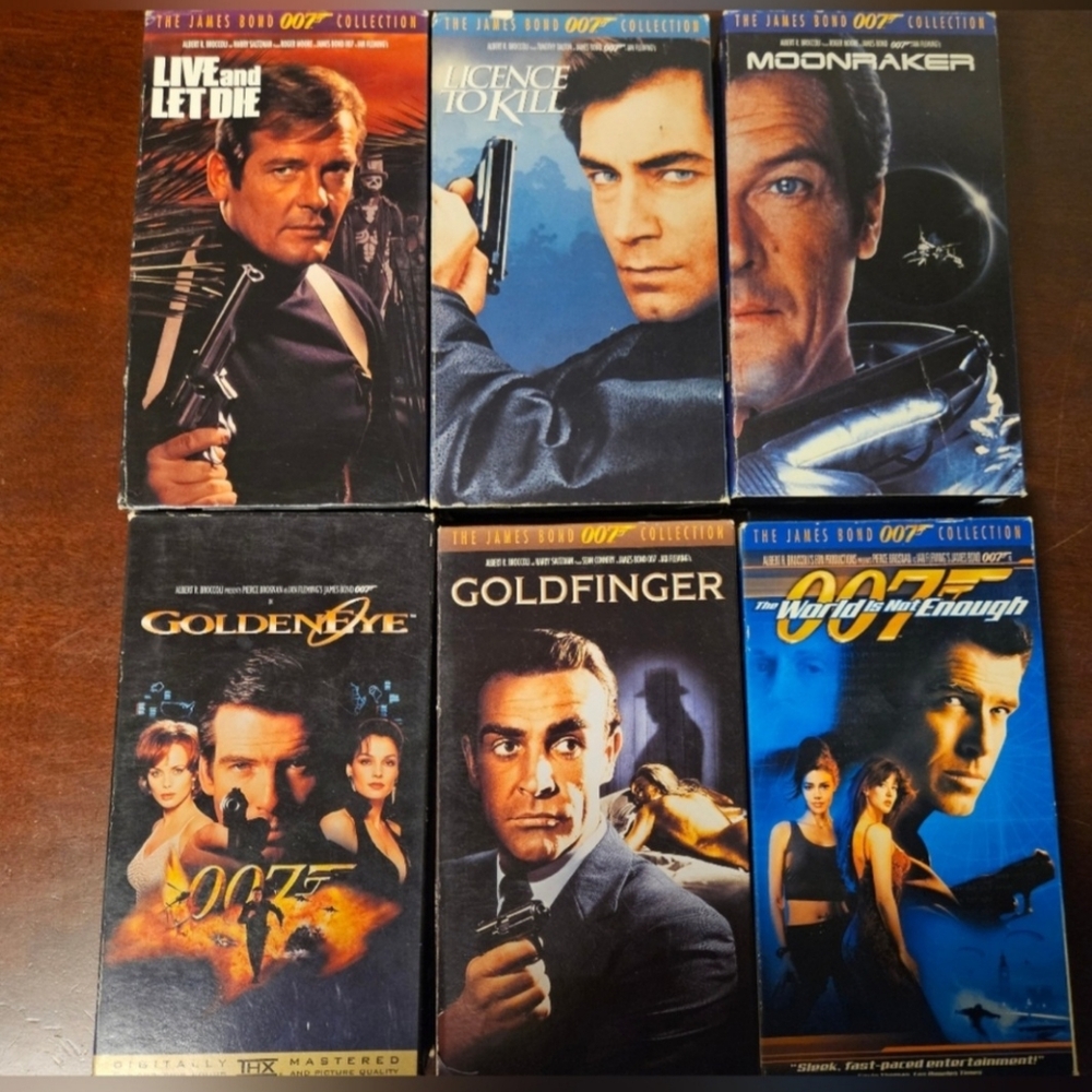James Bond 6 Movie Collection- VHS | 007 | Rare | Vintage